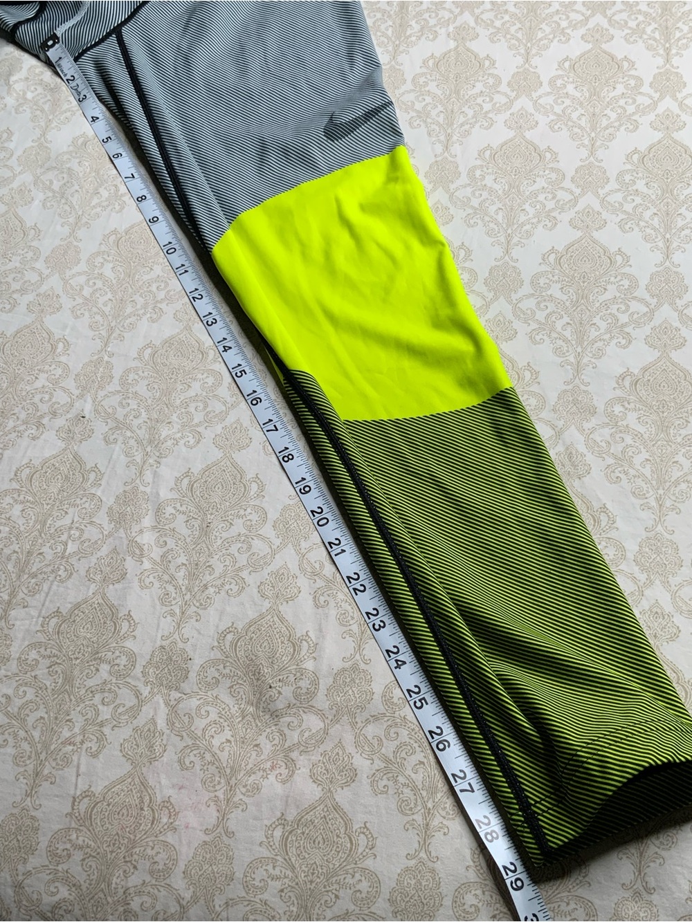 Nike Pro Men’s Dri-FIT Leggings XL Yellow Black - Picture 4 of 10